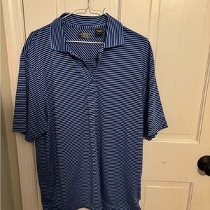 Izod Men's Navy and White Polo Shirt